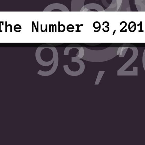 About The Number 93,201
