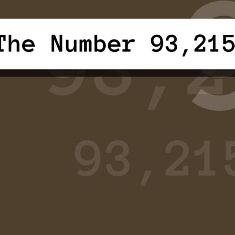 About The Number 93,215