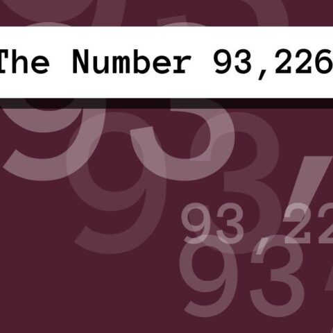 About The Number 93,226