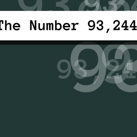 About The Number 93,244