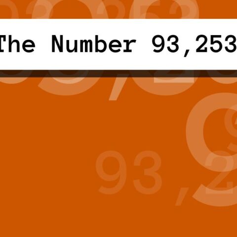 About The Number 93,253