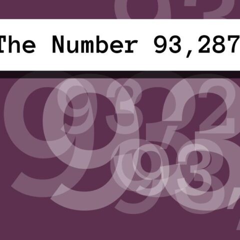 About The Number 93,287
