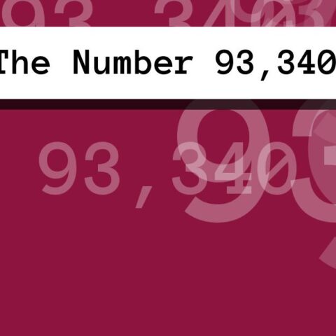 About The Number 93,340