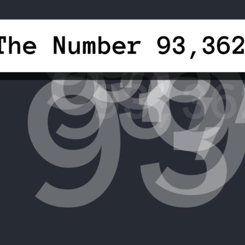 About The Number 93,362