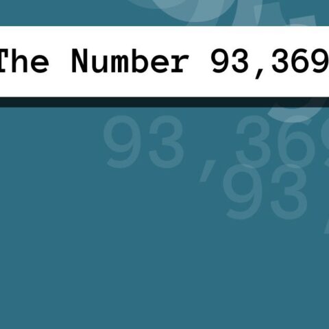 About The Number 93,369