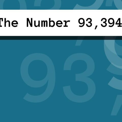 About The Number 93,394