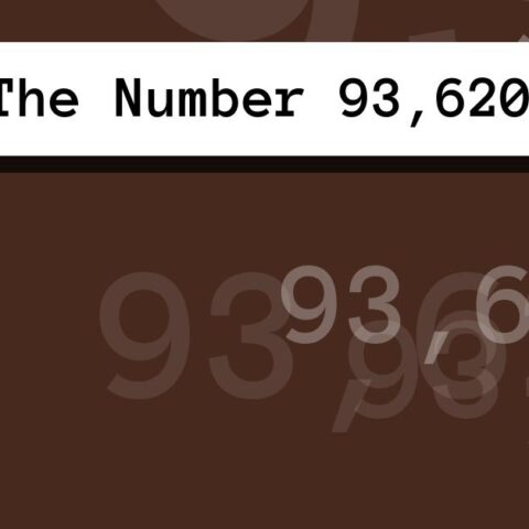 About The Number 93,620