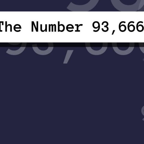 About The Number 93,666