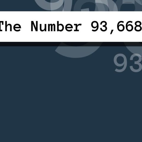 About The Number 93,668