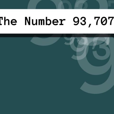 About The Number 93,707