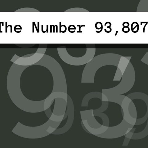 About The Number 93,807