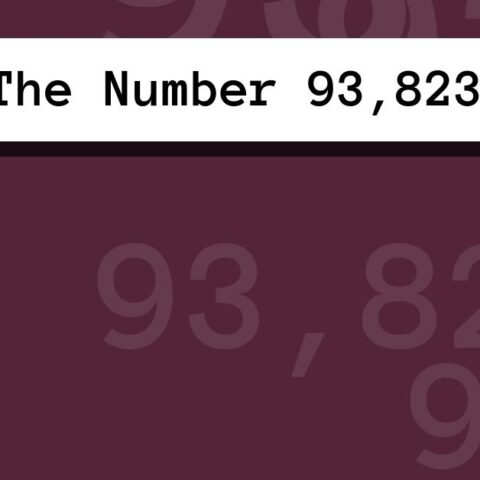 About The Number 93,823