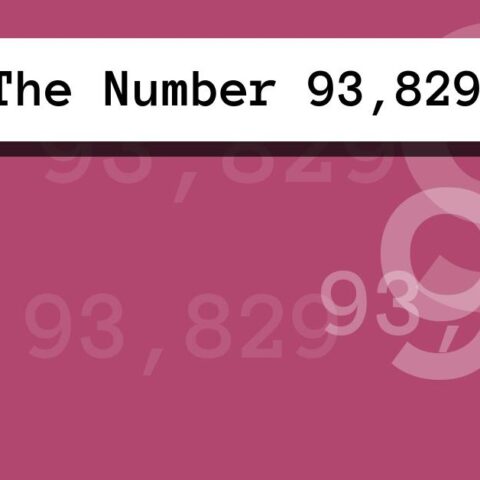 About The Number 93,829