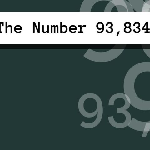 About The Number 93,834
