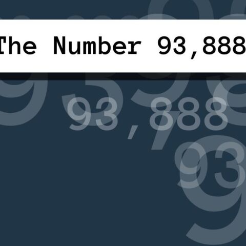 About The Number 93,888