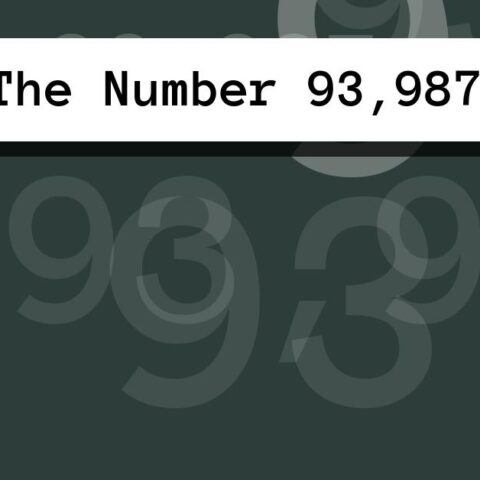 About The Number 93,987