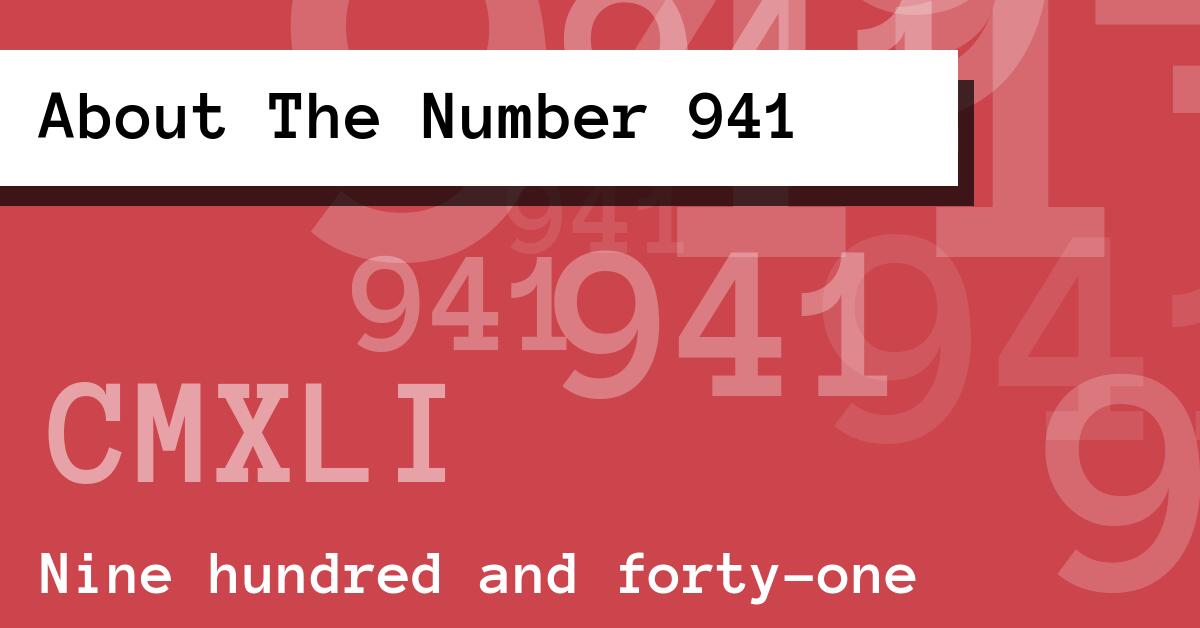About The Number 941