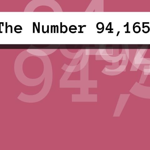 About The Number 94,165