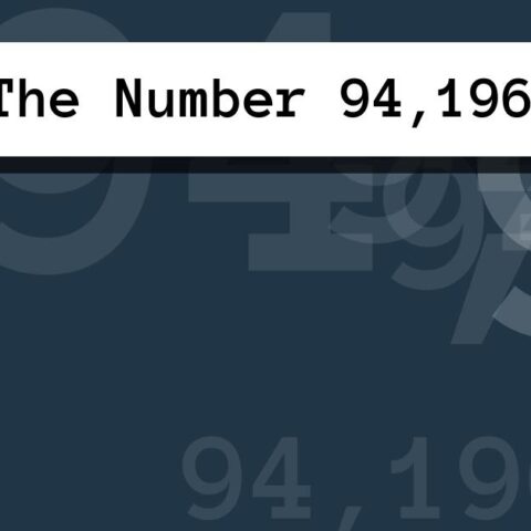 About The Number 94,196