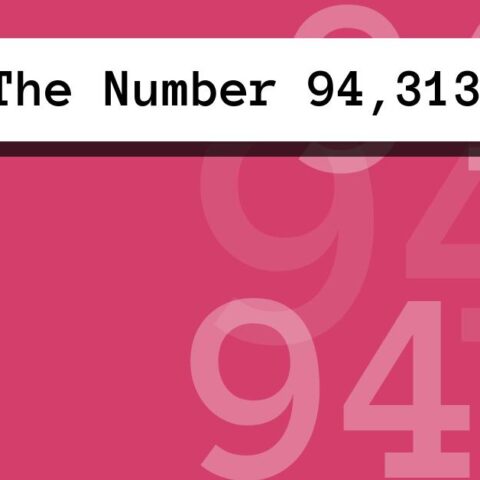 About The Number 94,313