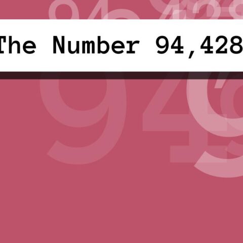 About The Number 94,428