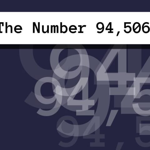 About The Number 94,506
