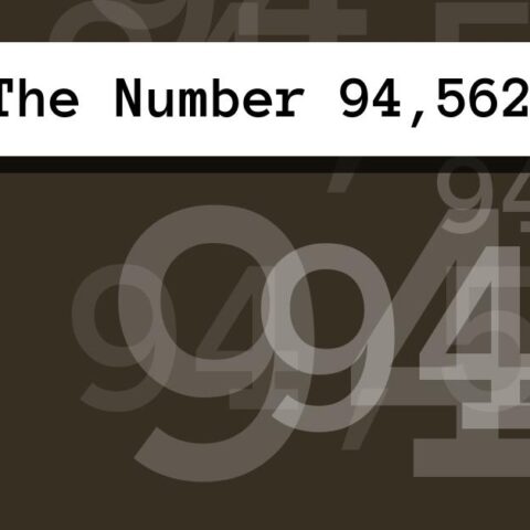 About The Number 94,562