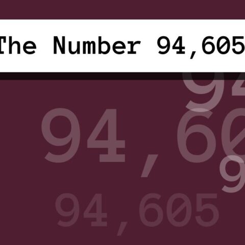 About The Number 94,605