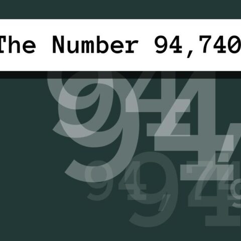 About The Number 94,740