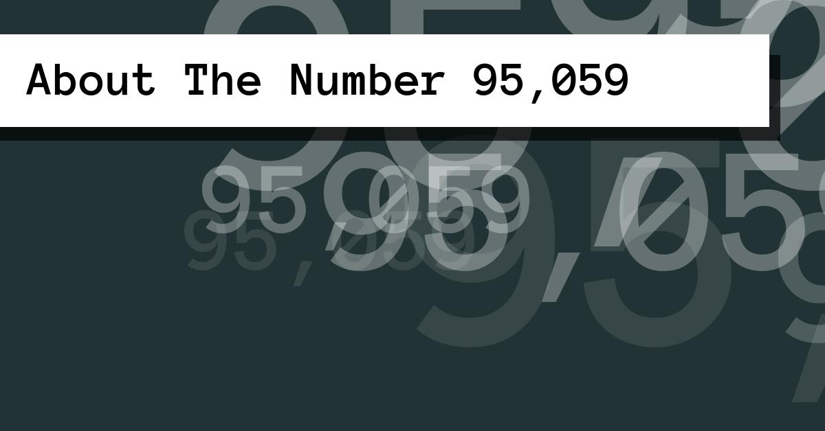 About The Number 95,059