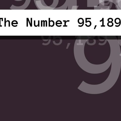About The Number 95,189