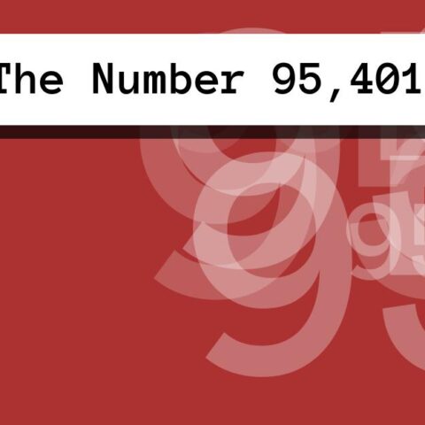 About The Number 95,401