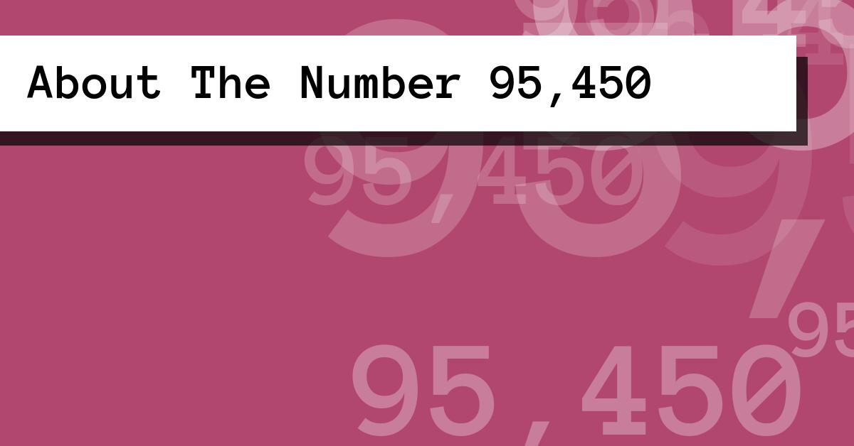 About The Number 95,450