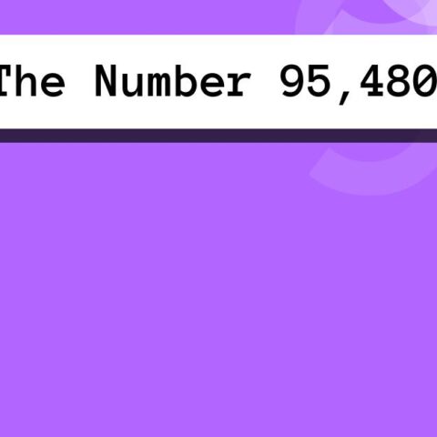 About The Number 95,480