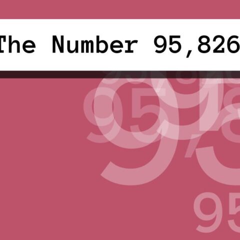 About The Number 95,826