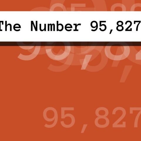 About The Number 95,827