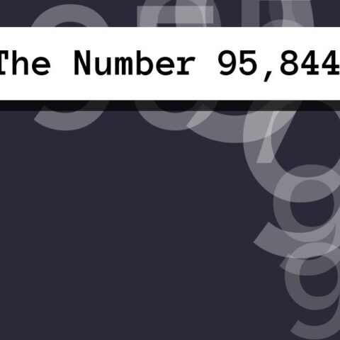 About The Number 95,844