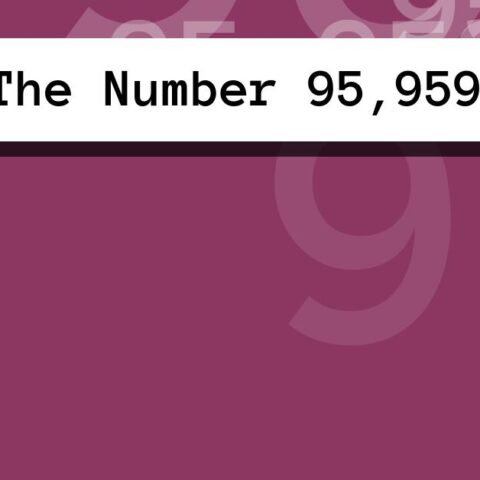 About The Number 95,959