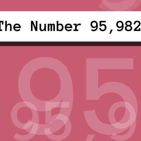 About The Number 95,982