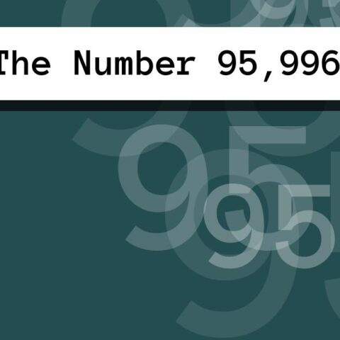 About The Number 95,996