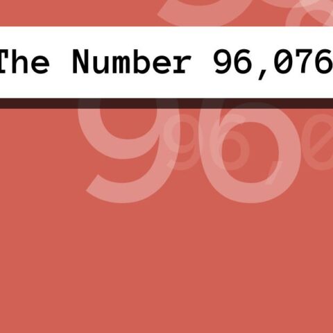 About The Number 96,076