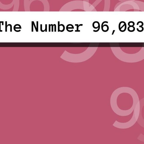 About The Number 96,083