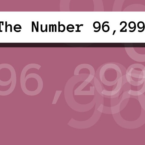 About The Number 96,299