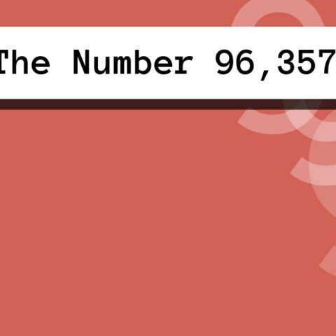 About The Number 96,357