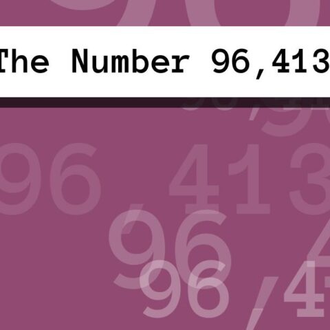 About The Number 96,413