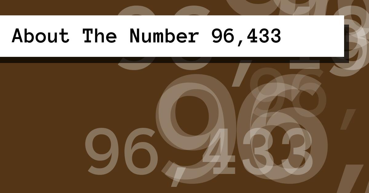 About The Number 96,433
