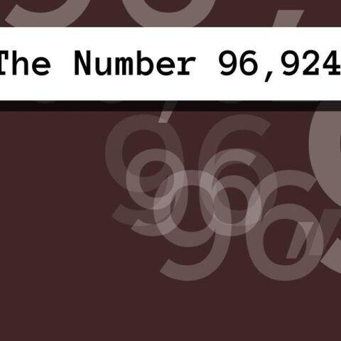 About The Number 96,924