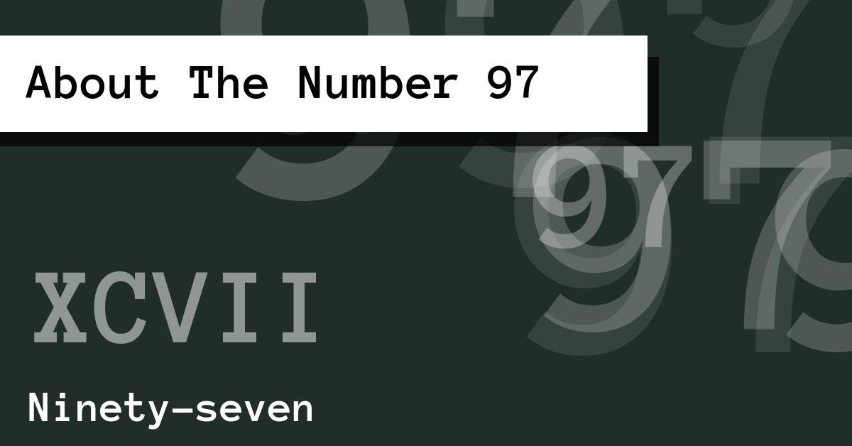 About The Number 97