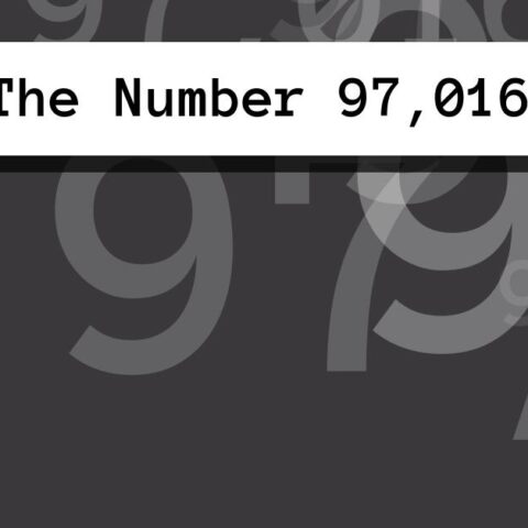 About The Number 97,016