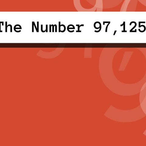 About The Number 97,125
